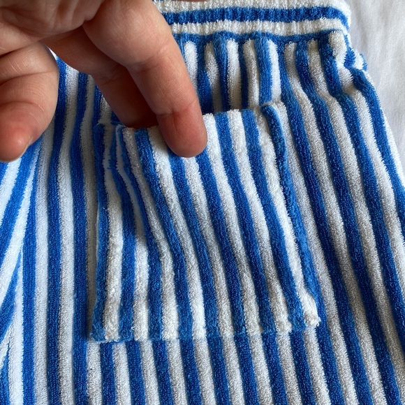 H&M Kids Toddler 5T Terry Cloth Shorts Blue Pull On Elastic Waist Drawstring - Picture 6 of 9